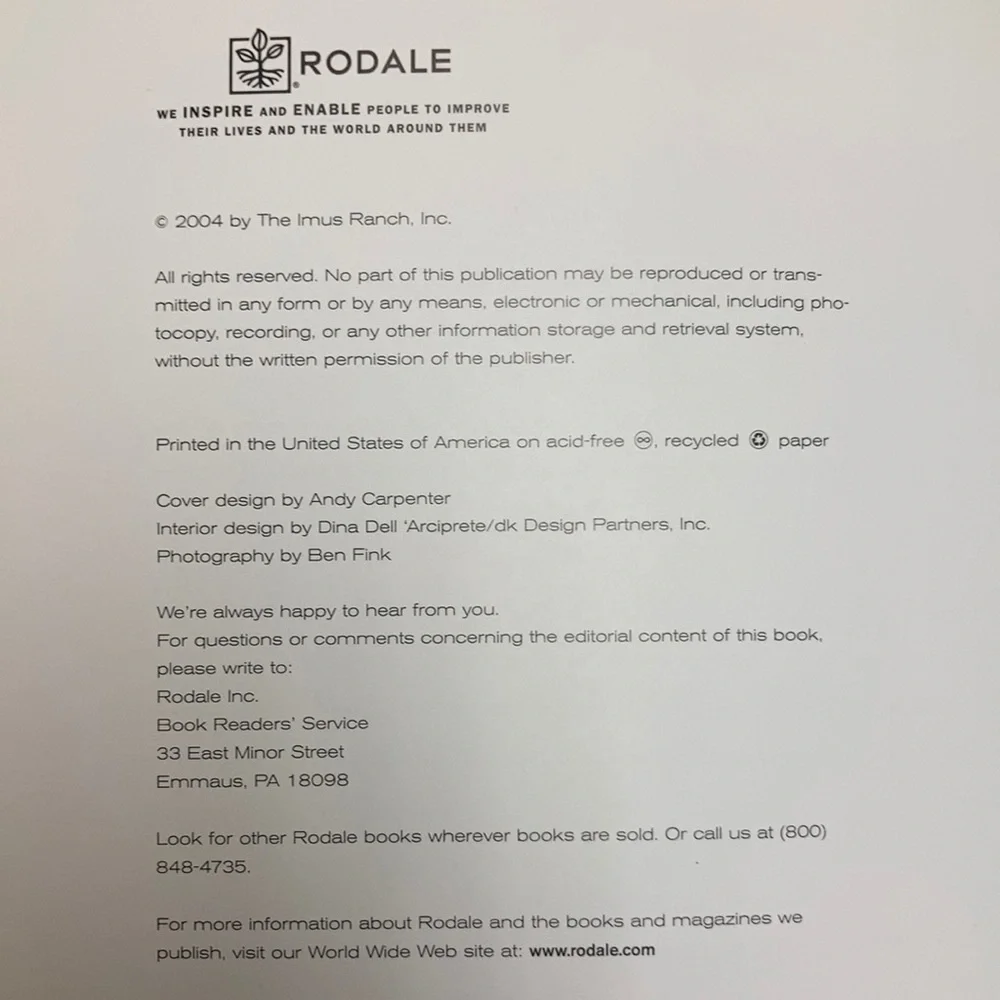 RODALE Charity cookbook 🤠